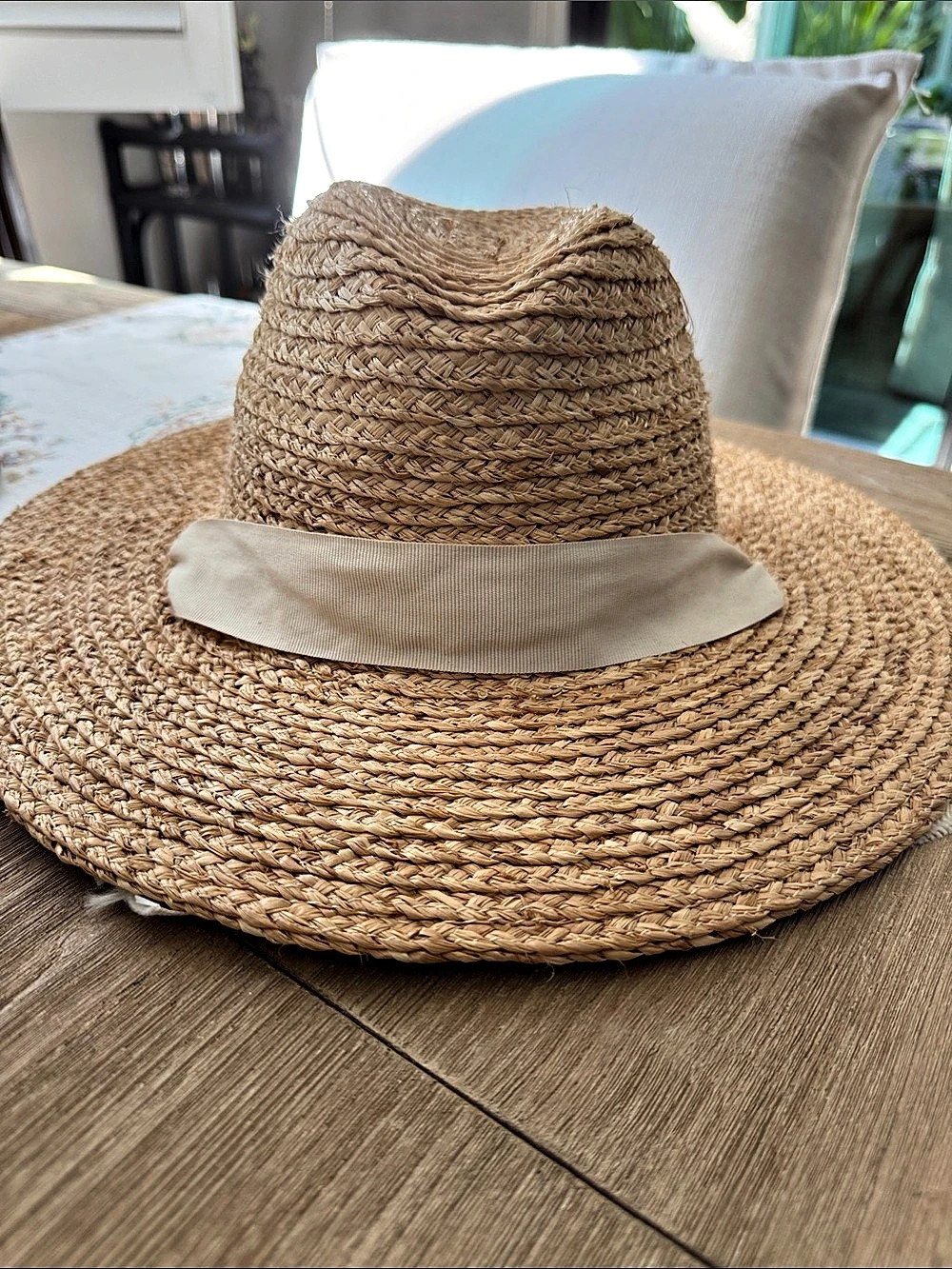 Hat Attack Woven Rafia Straw Wide Brim Hat